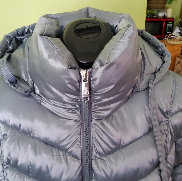 Sam Edelman Women's Metallic Silver Puffer Jacket Size XXL - Picture 3 of 10